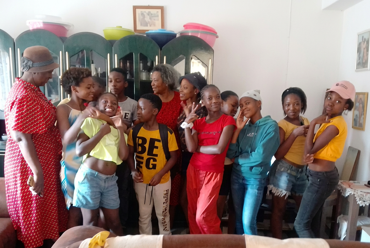 Young people gathered during a Great Com community programme